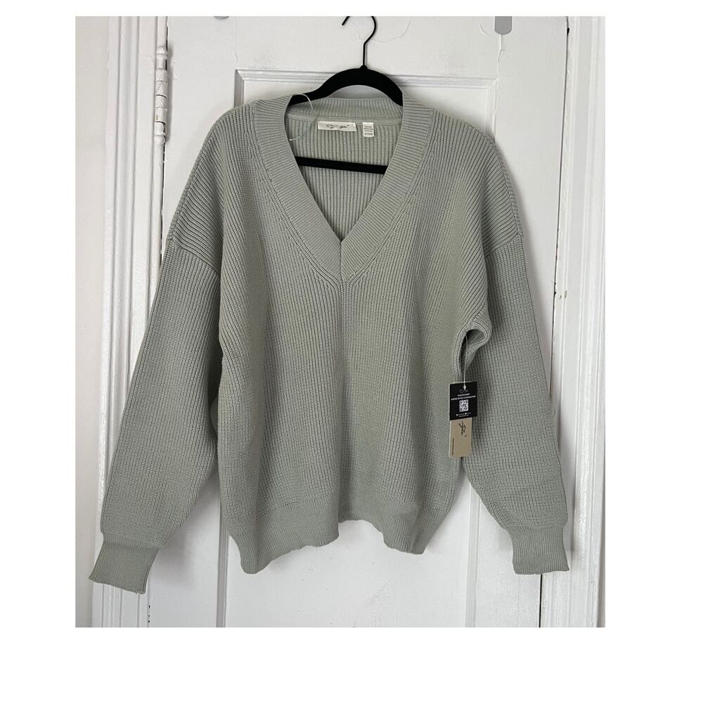 RD Style Sweater Women's Size XL Light Green V-Neck Stitch fix NWT